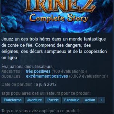 troc de  Jeu PC : Trine 2 (Complete Story), sur mytroc
