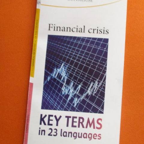 troc de  brochure termes sur la crise financière en 23 langues, sur mytroc