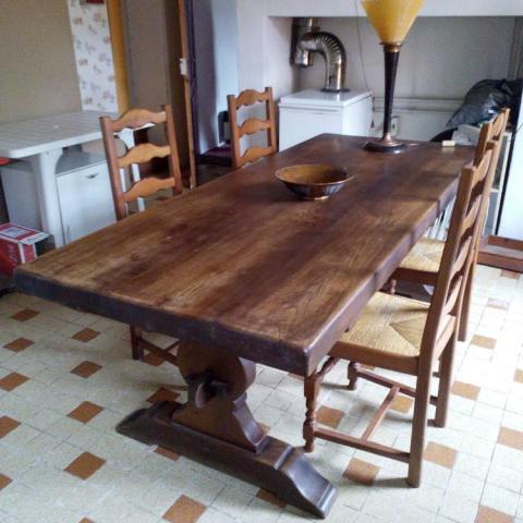 troc de  Table de ferme chêne, sur mytroc