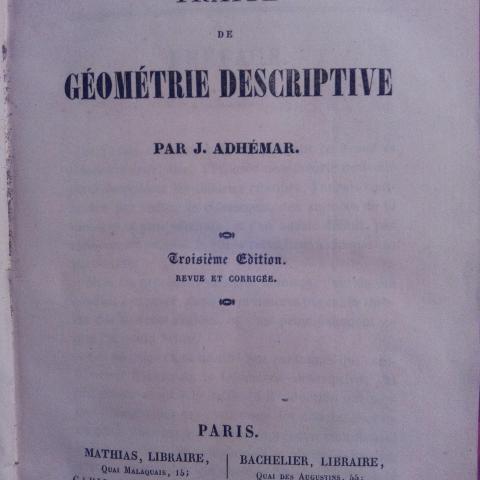 troc de  livre "Traité de Géométrie Descrptive", sur mytroc