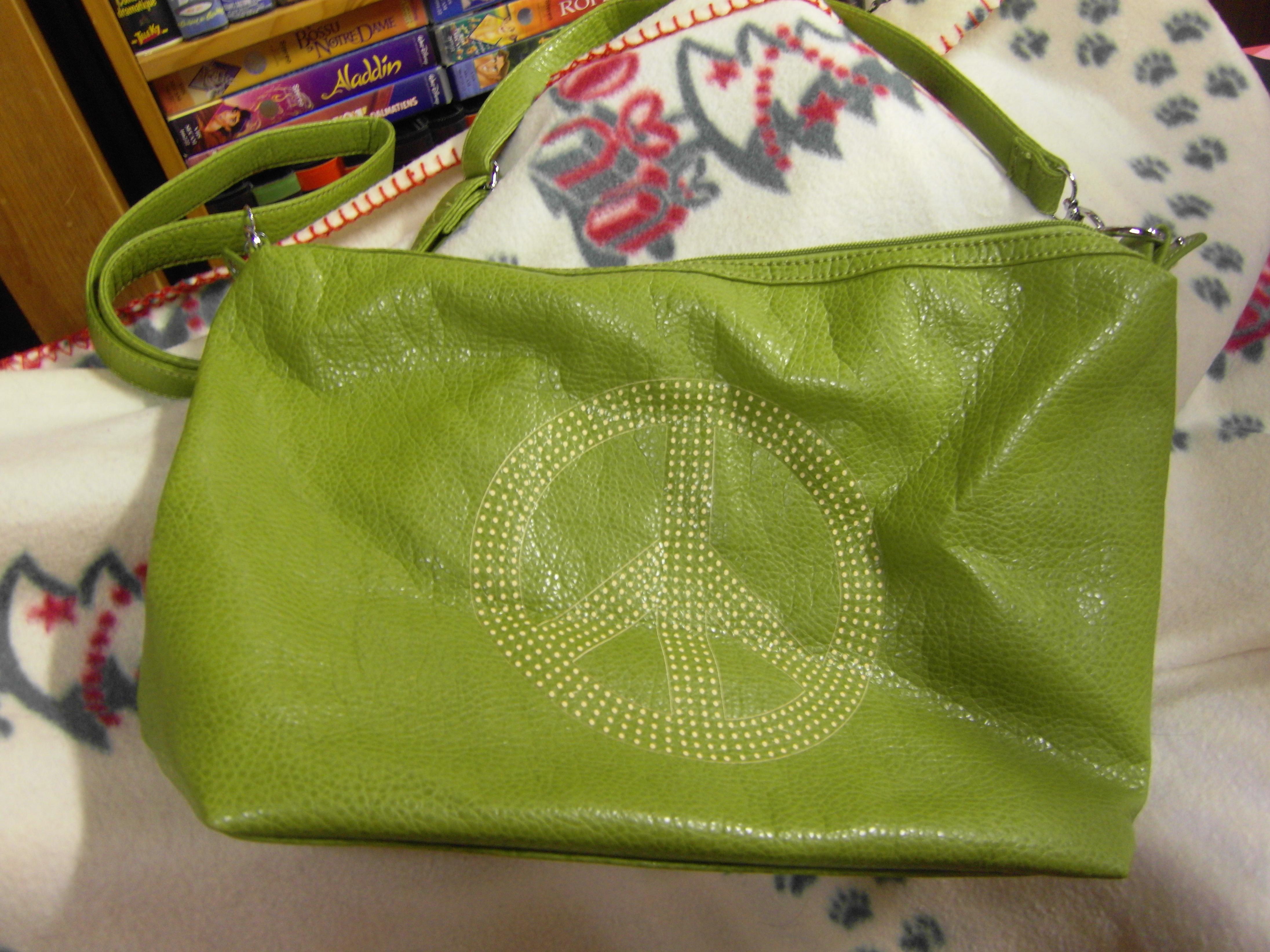 troc de troc sac avec motif peace and love image 0