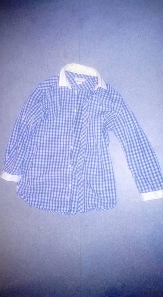 troc de troc chemise zara coton s bleu carreau image 0