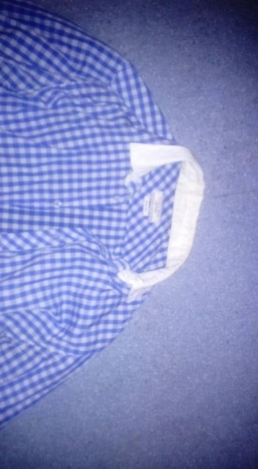 troc de troc chemise zara coton s bleu carreau image 1