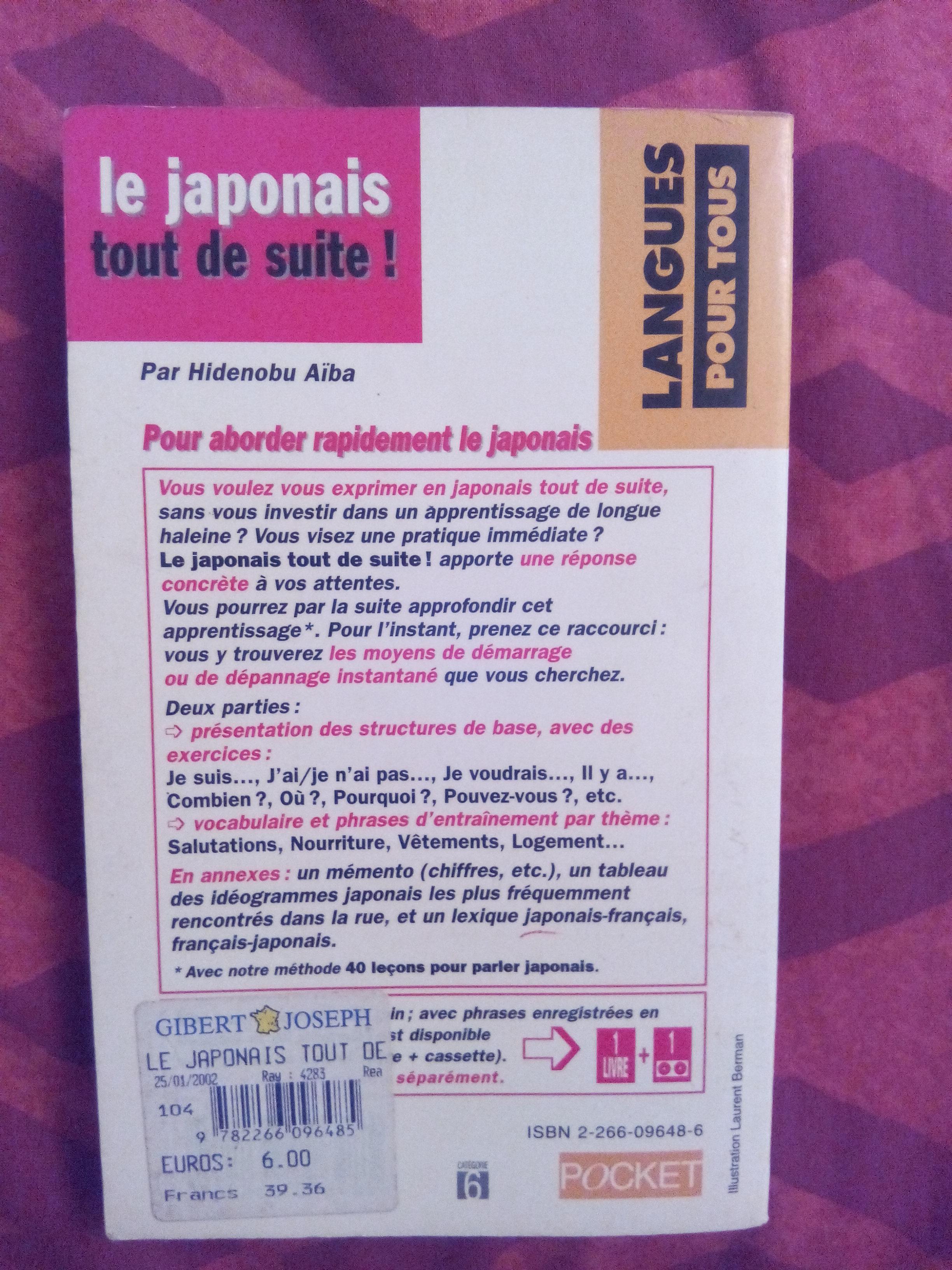 troc de troc livre "le japonais tout de suite" image 1