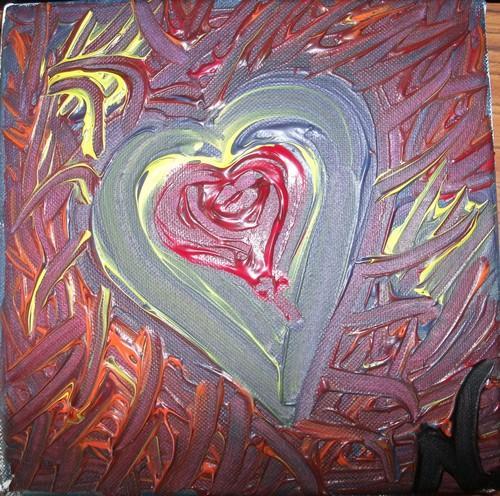 troc de troc "organic heart" - acrylique - année 2016 (coeur) image 0
