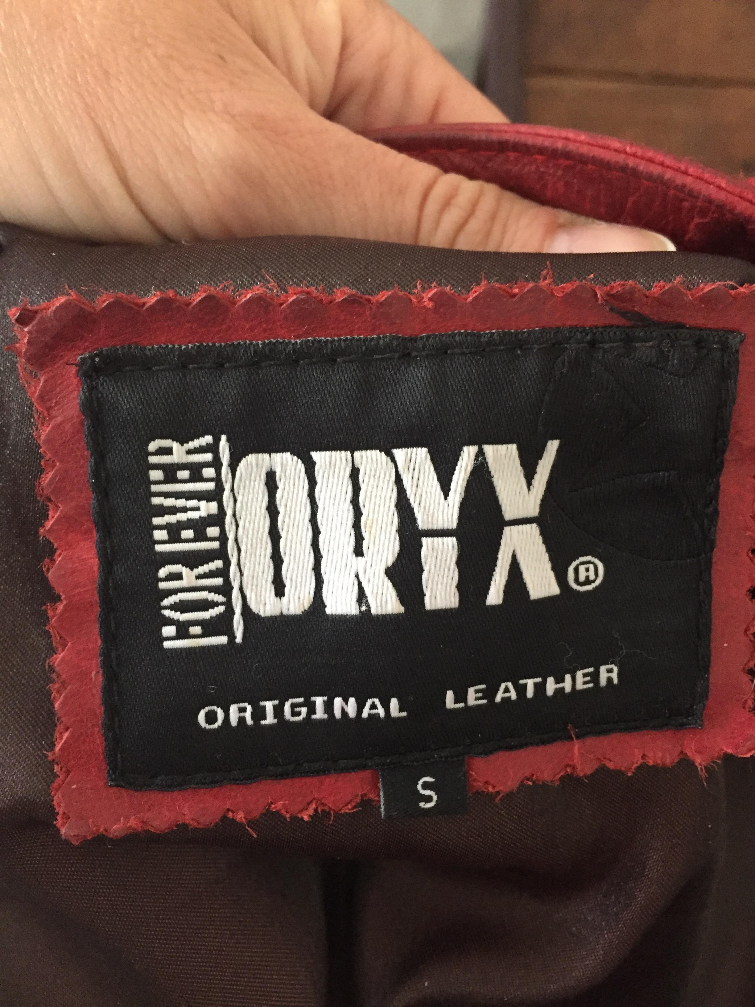 troc de troc veste en cuir de buffle rouge "oryx" image 1
