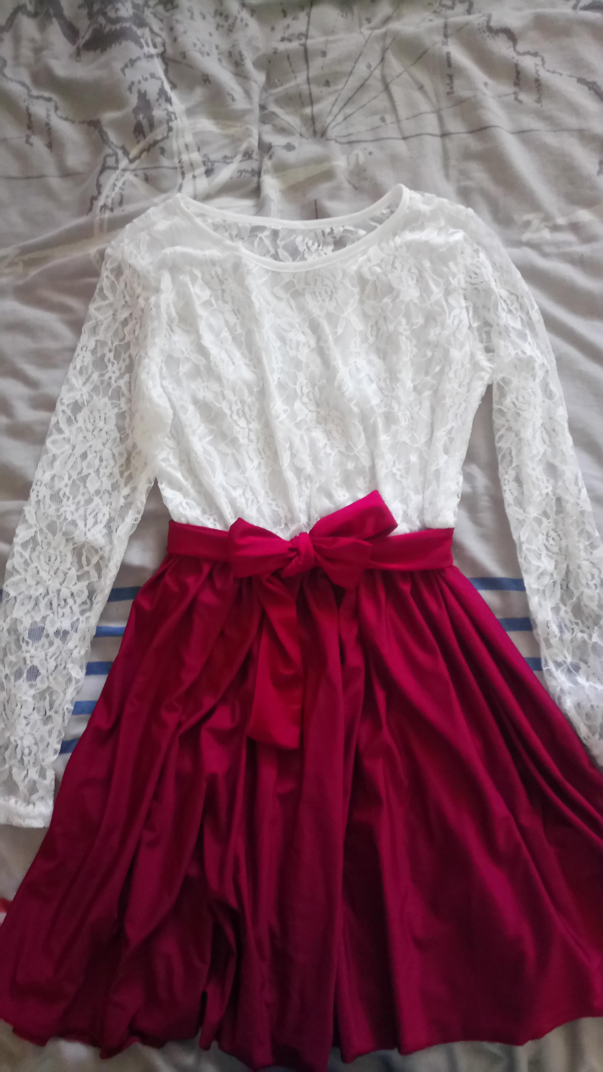 troc de troc robe neuve blanche rouge t38 image 1