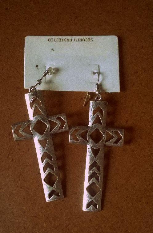 troc de troc grandes boucles d'oreilles croix image 0